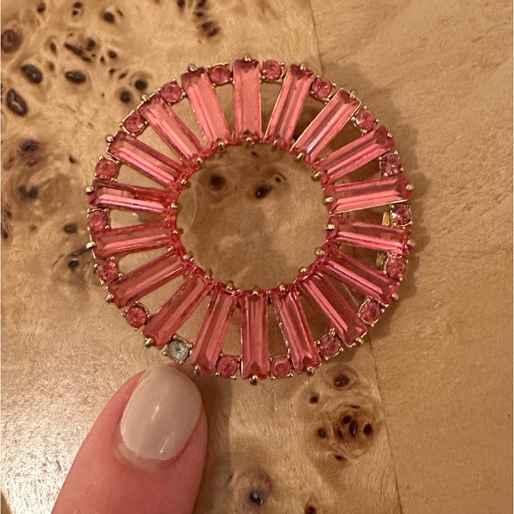J Crew Elegant Pink Circular Earrings - Picture 3 of 3